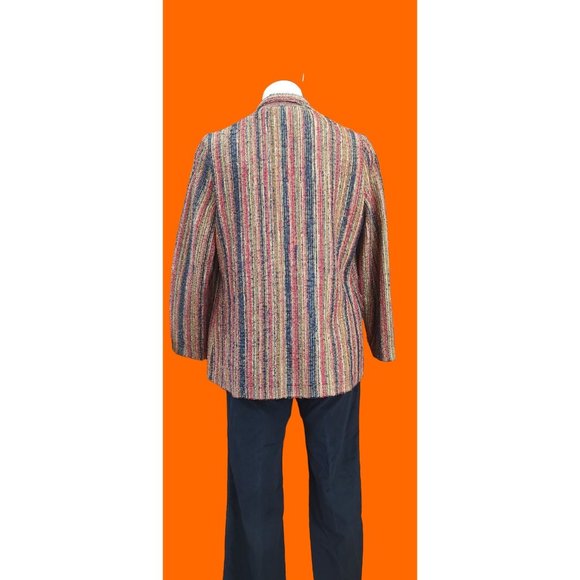 Pre-90's Trissi Rayon/Poly Blend Multi Color Blazer - Picture 2 of 11